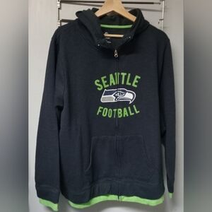 Seattle Football Hoodie Sz 1X Full Zip